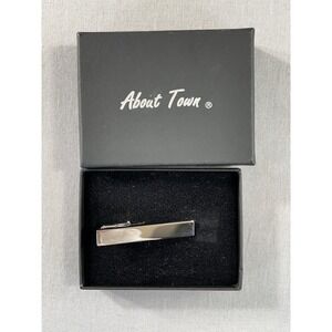 About Time Tie Clip Color Silver Metal 2"